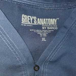 Greys anatomy scrub top navy XL